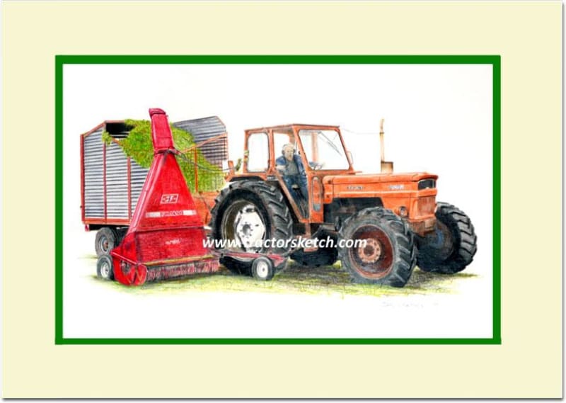 Fiat D1000 & JF Forager - tractorsketch.com