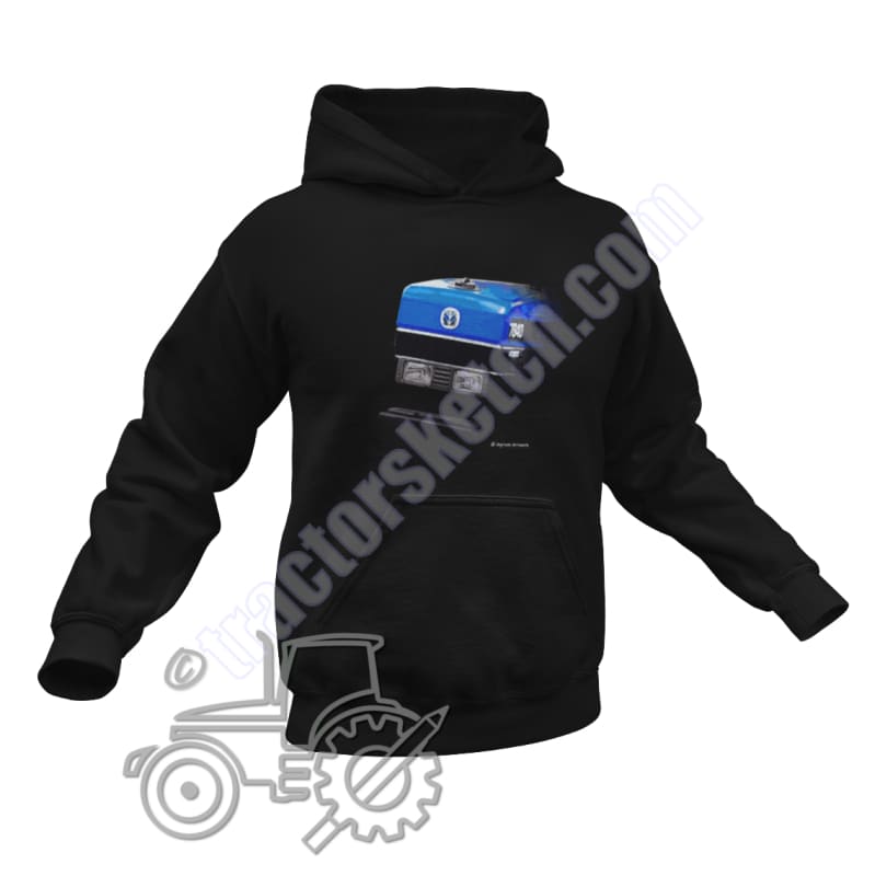Men's Unisex Ford New Holland 7840 Tractor Hoodie Jumper Silhouette Tractor collection