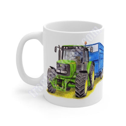 John Deere 6820 & Stewart Trailer Tractor Ceramic Mug 11oz