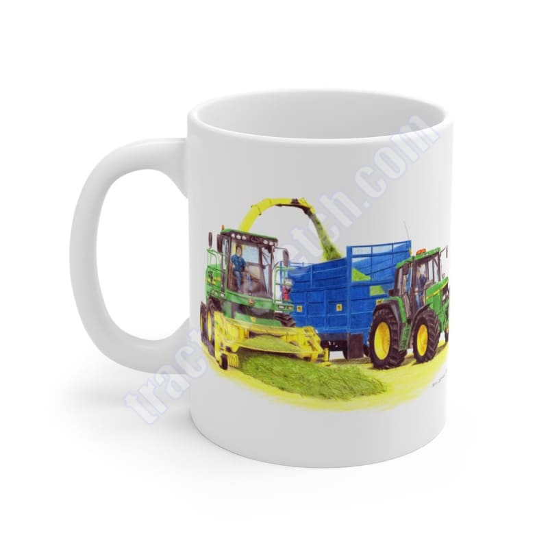 John Deere 7530 Forager & 6910S Tractor Mug 11oz / Mugs