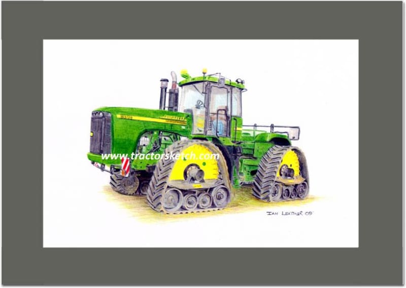 John Deere,9620H-Trax , Tractor,  Ian Leather, Tractor Art, Drawing, Illustration, Pencil, sketch, A3,A4