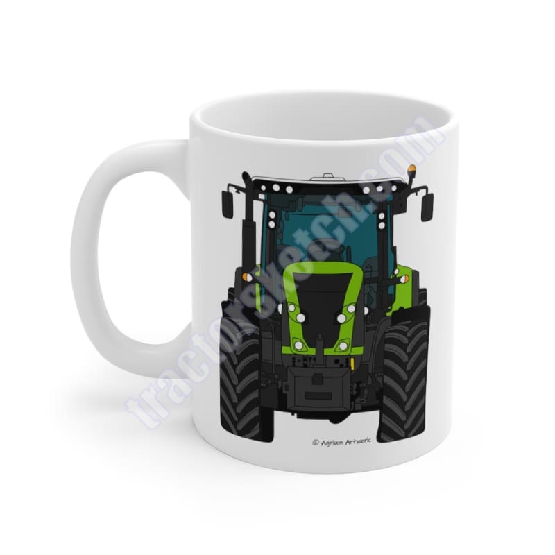 Claas Axion Tractor Mug Lime Green Tractor Coffee Mugs 
