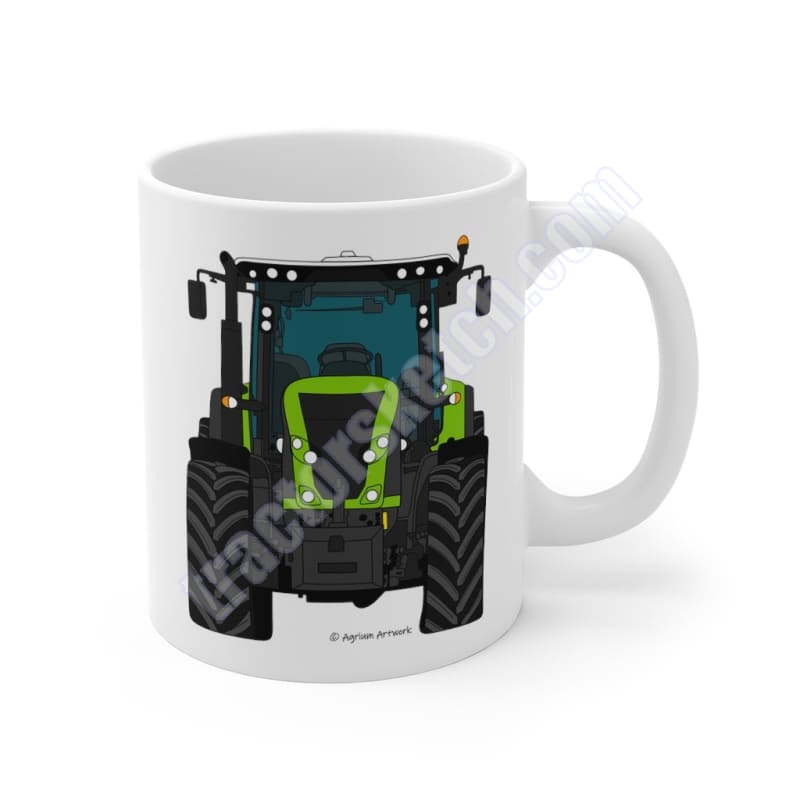 Claas Axion Tractor Mug Lime Green Tractor Coffee Mugs 