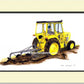 Massey Ferguson 135 (Yellow) & Plough - tractorsketch.com