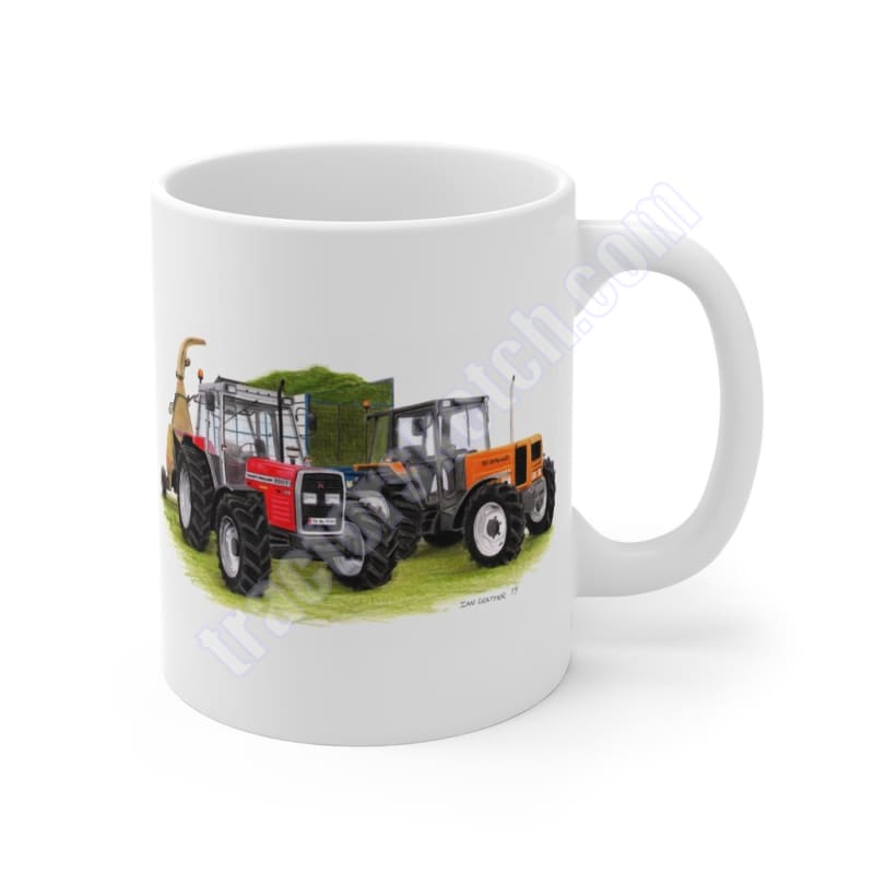Massey Ferguson 390T & Renault 90.34 Tractor Mug Coffee cup