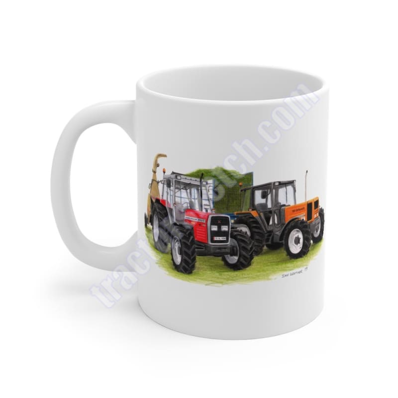 Massey Ferguson 390T & Renault 90.34 Tractor Mug Coffee cup
