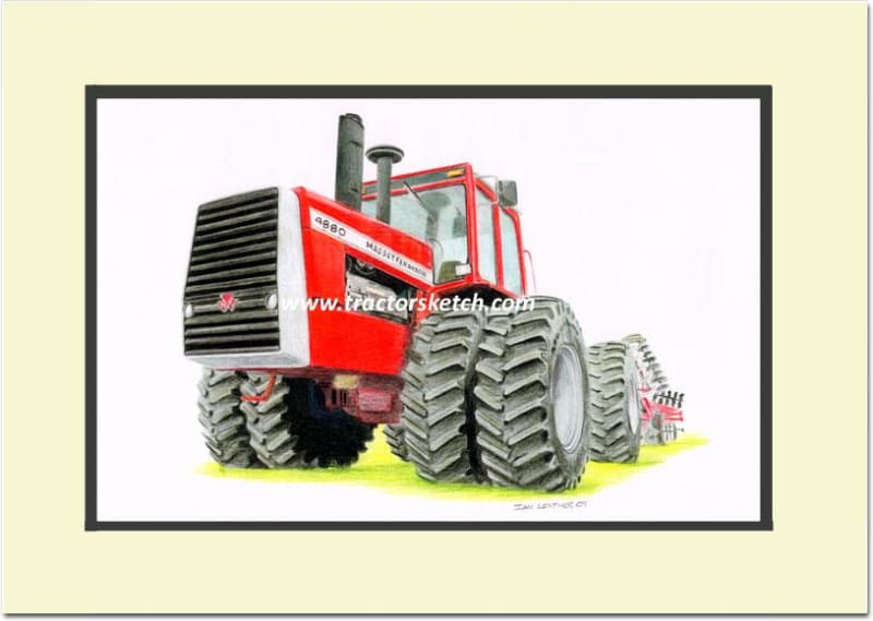 Massey Ferguson 4880 Articulated Tractor - tractorsketch.com