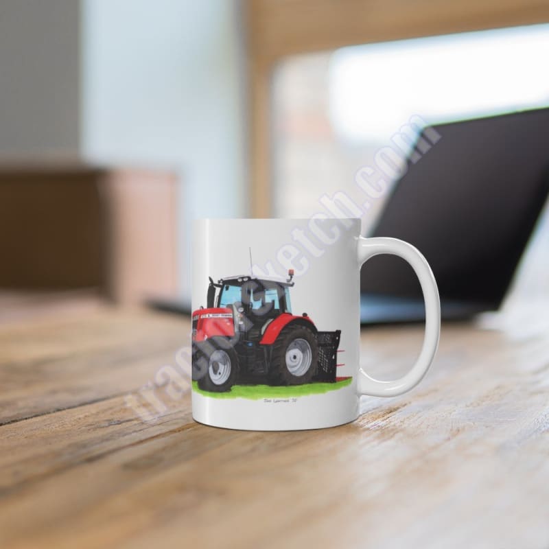 Massey Ferguson 6713S Tractor & Buckrake Mug Coffee Mugs