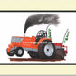 Orange Factory Tractor Puller / Art Print